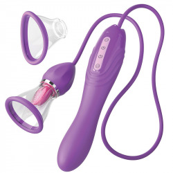 Manguera de Succión con Lengua Estimuladora Morado